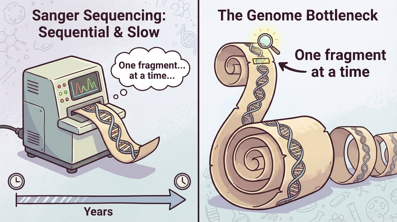 Sanger sequencing as a serial bottleneck
