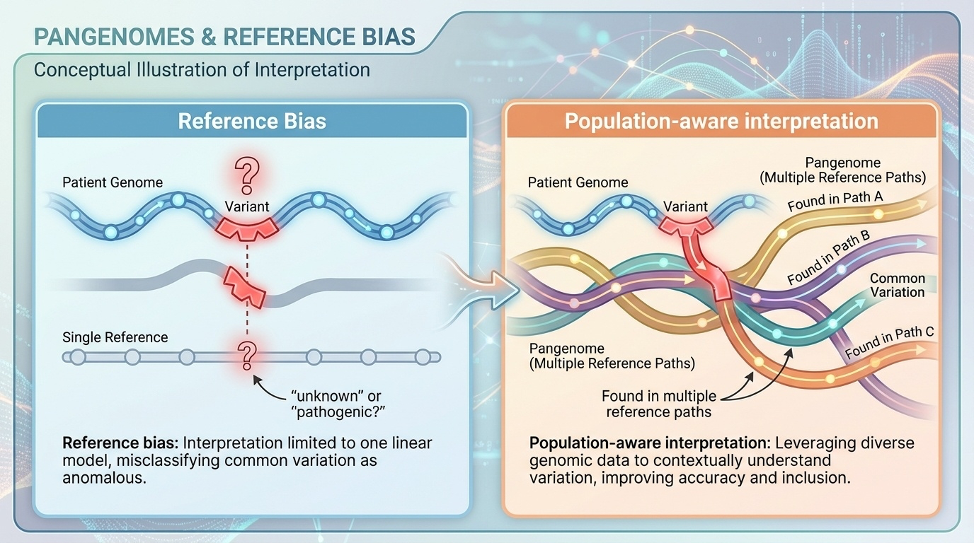 Reference bias reduction across populations