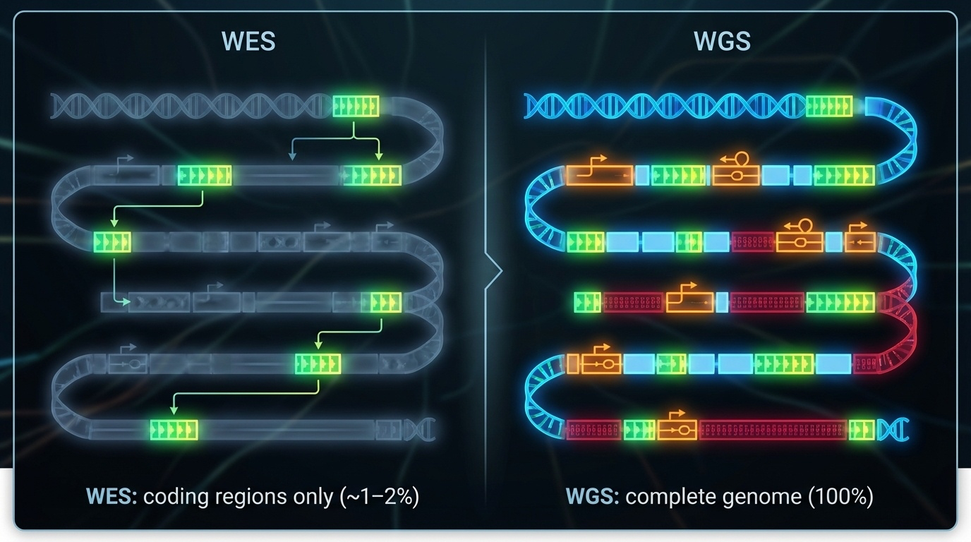 WES vs WGS coverage diagram